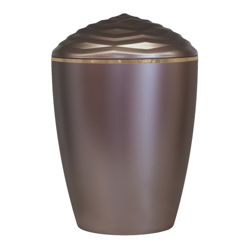 Forest Gold Band Bio Cremation Urn Dark Rose CremationUrnsDirect