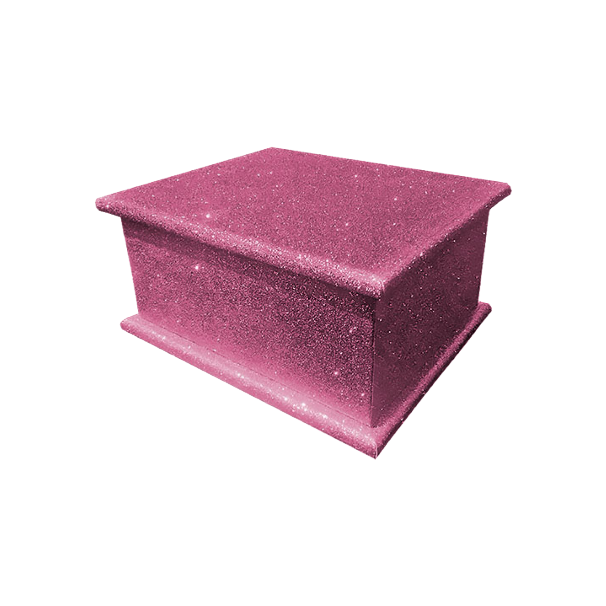 Glitter Adult Ashes Casket – Rose Pink
