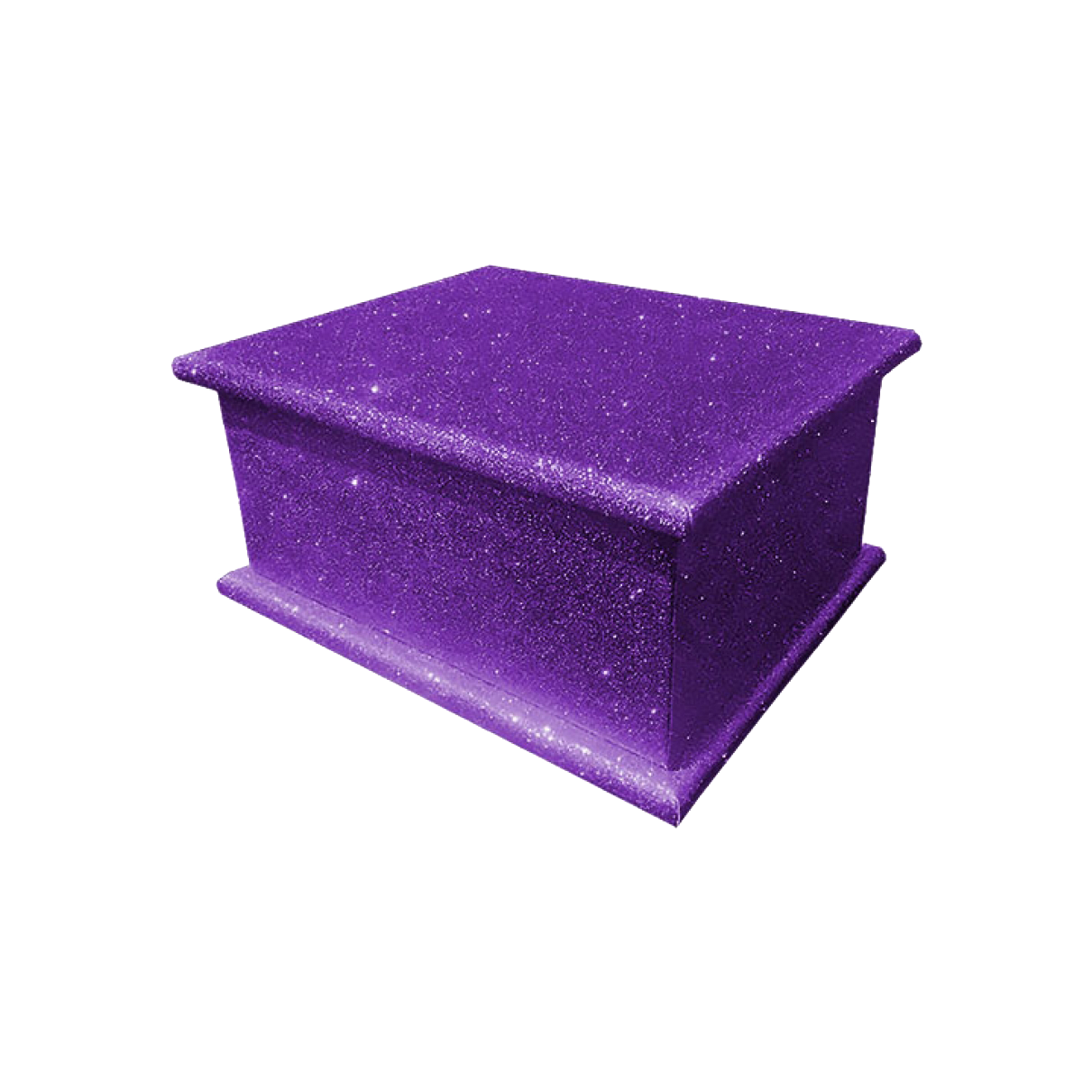 Glitter Adult Ashes Casket – Purple